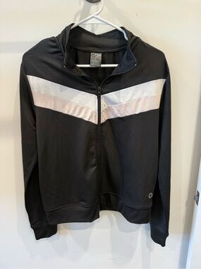 Pro Player Black Jacket with White Chevron Accents